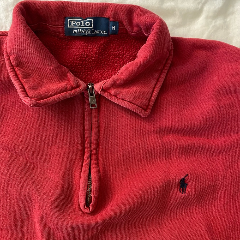 Polo Ralph Lauren Red Quarter-Zip Pullover
